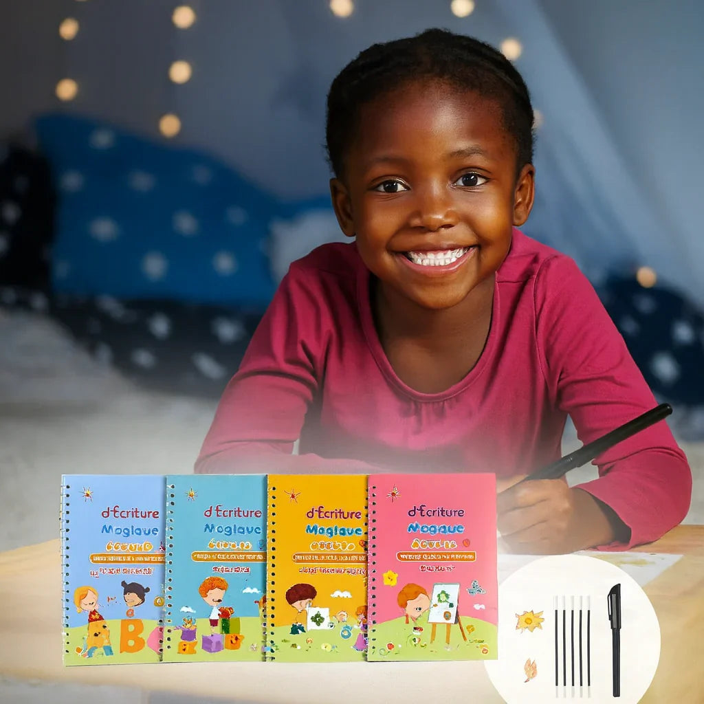 Pack 4 Cahiers Magiques — Écriture Propre en 1-3 Semaines