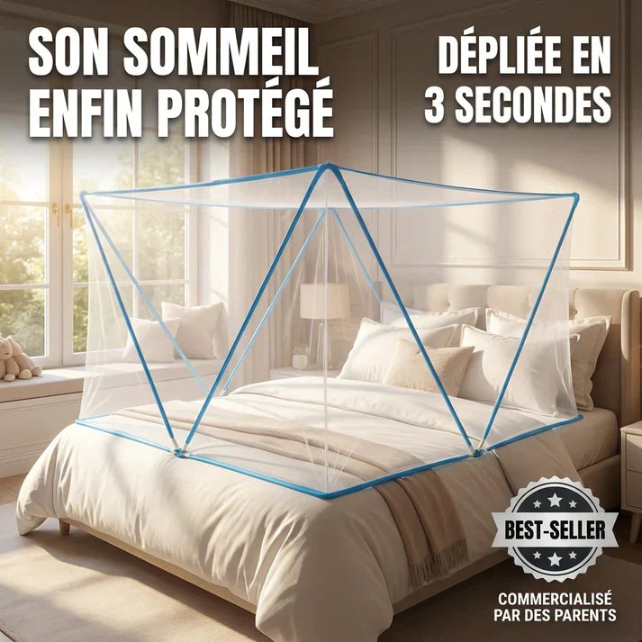 Moustiquaire pliable Pop-Up 🦡 Protégez Vos Enfants du Paludisme — Prête en 3 Secondes