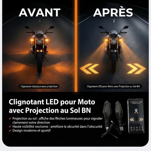 Clignotants LED Séquentiels Moto — Effet Flèche Animée