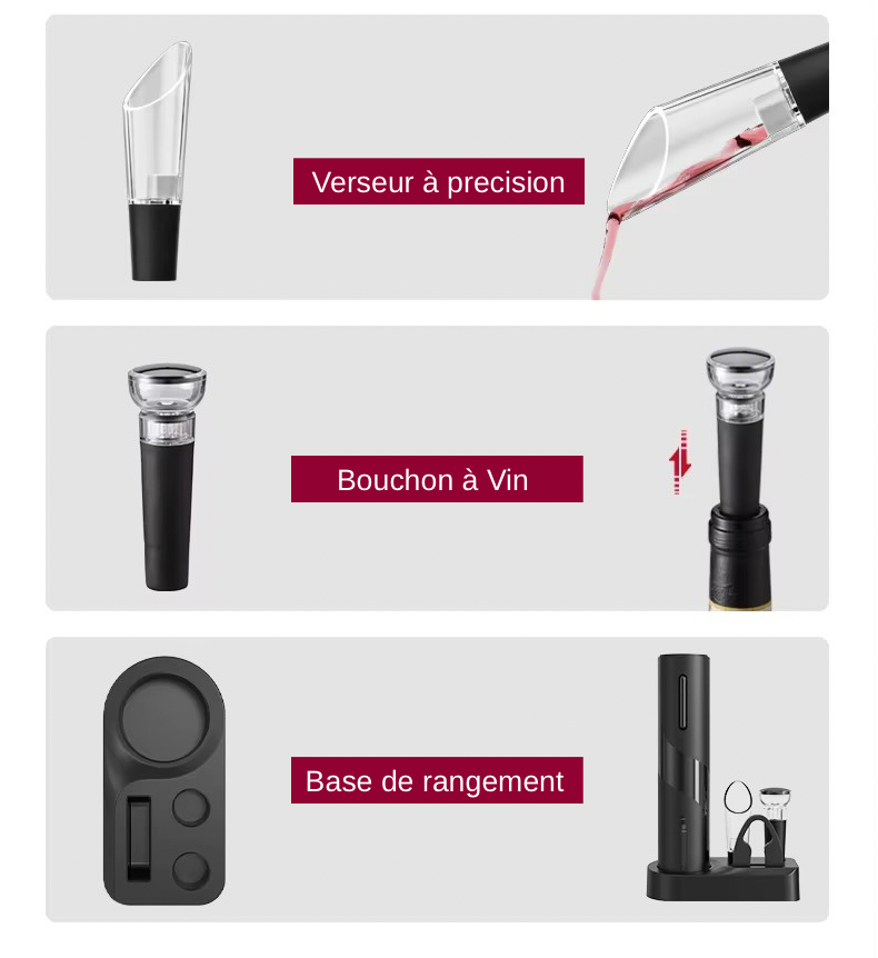 L’Ouvre Vin – Kit Électrique Prestige 5 en 1