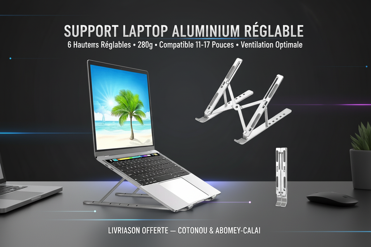 Bannière Support Laptop Aluminium